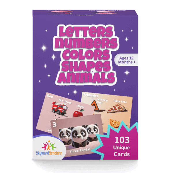 Letters, Numbers, Colors, Shapes & Animals Flashcards