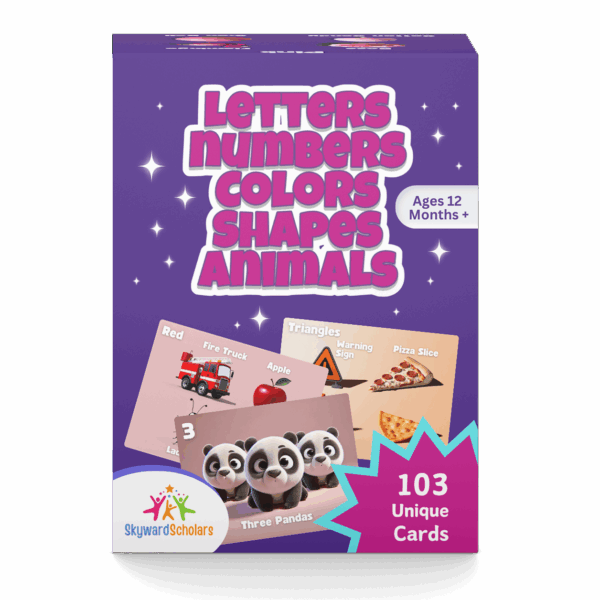 Letters, Numbers, Colors, Shapes & Animals Flashcards